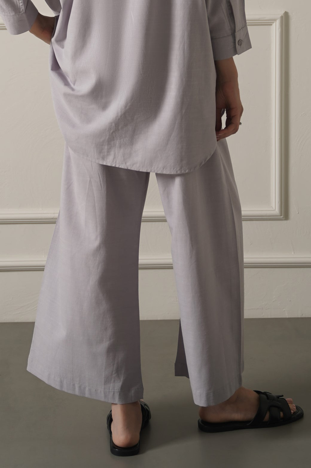 ICE BLUE WIDE ANKLE PANTS