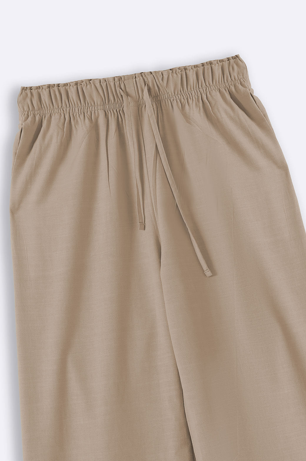 BEIGE WIDE ANKLE PANTS