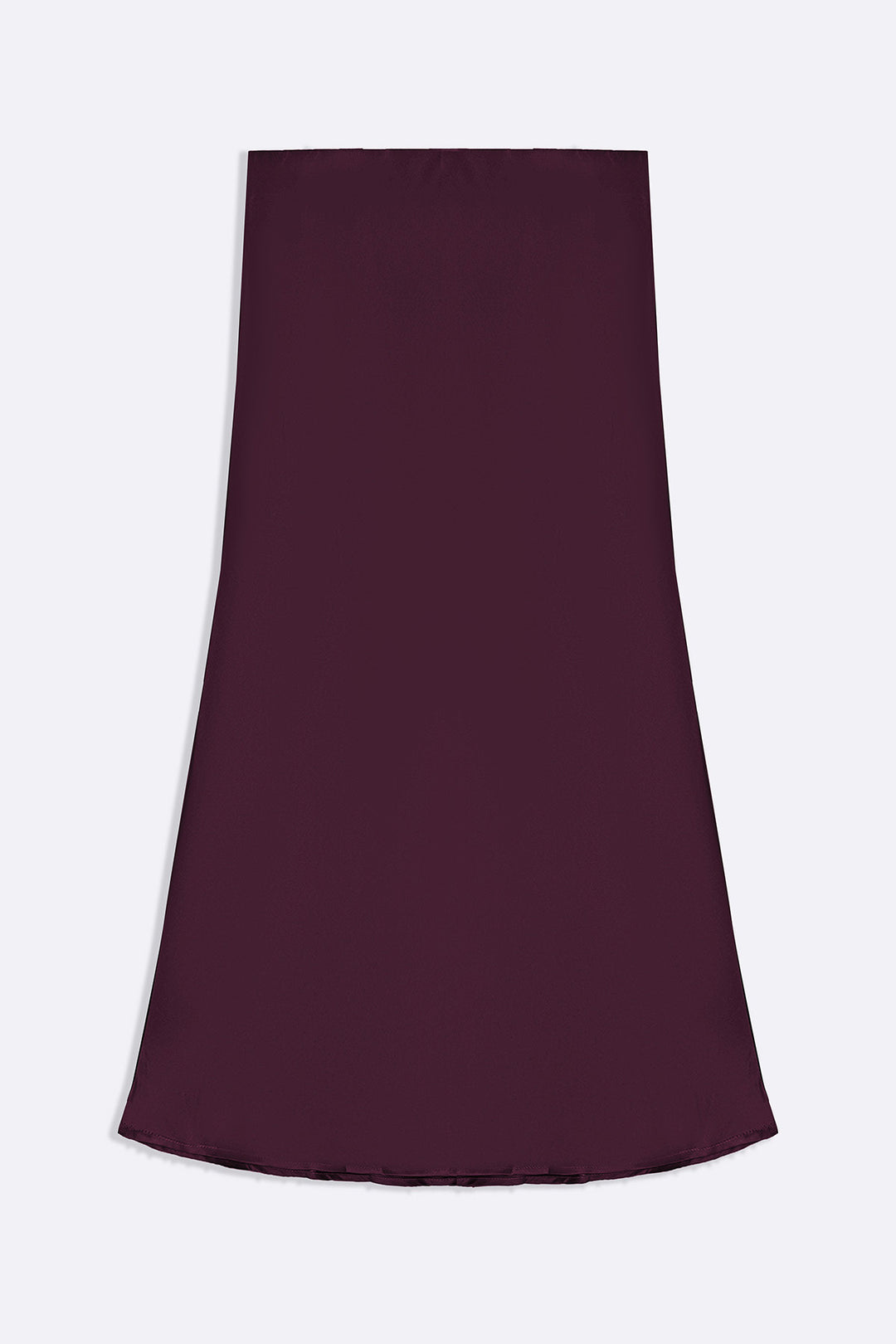 MAROON SATIN LONG SKIRT