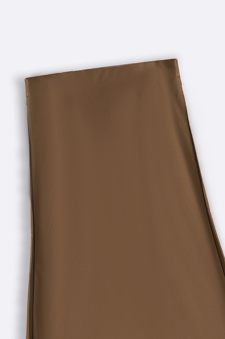 TAUPE SATIN SKIRT