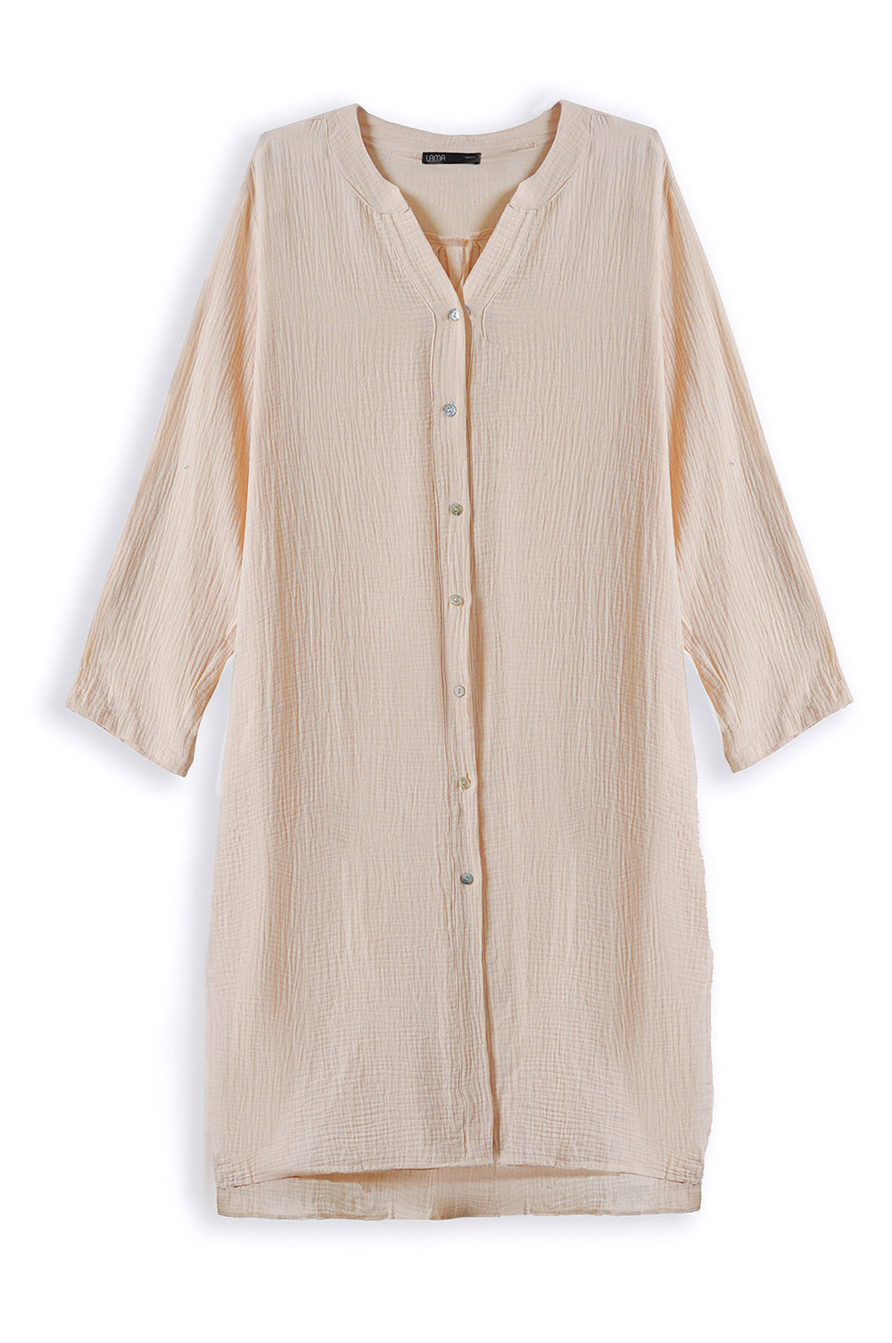 BEIGE LONG MUSLIN TUNIC