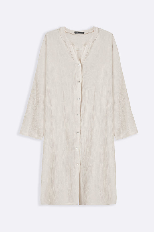 OAT WHITE LONG MUSLIN TUNIC