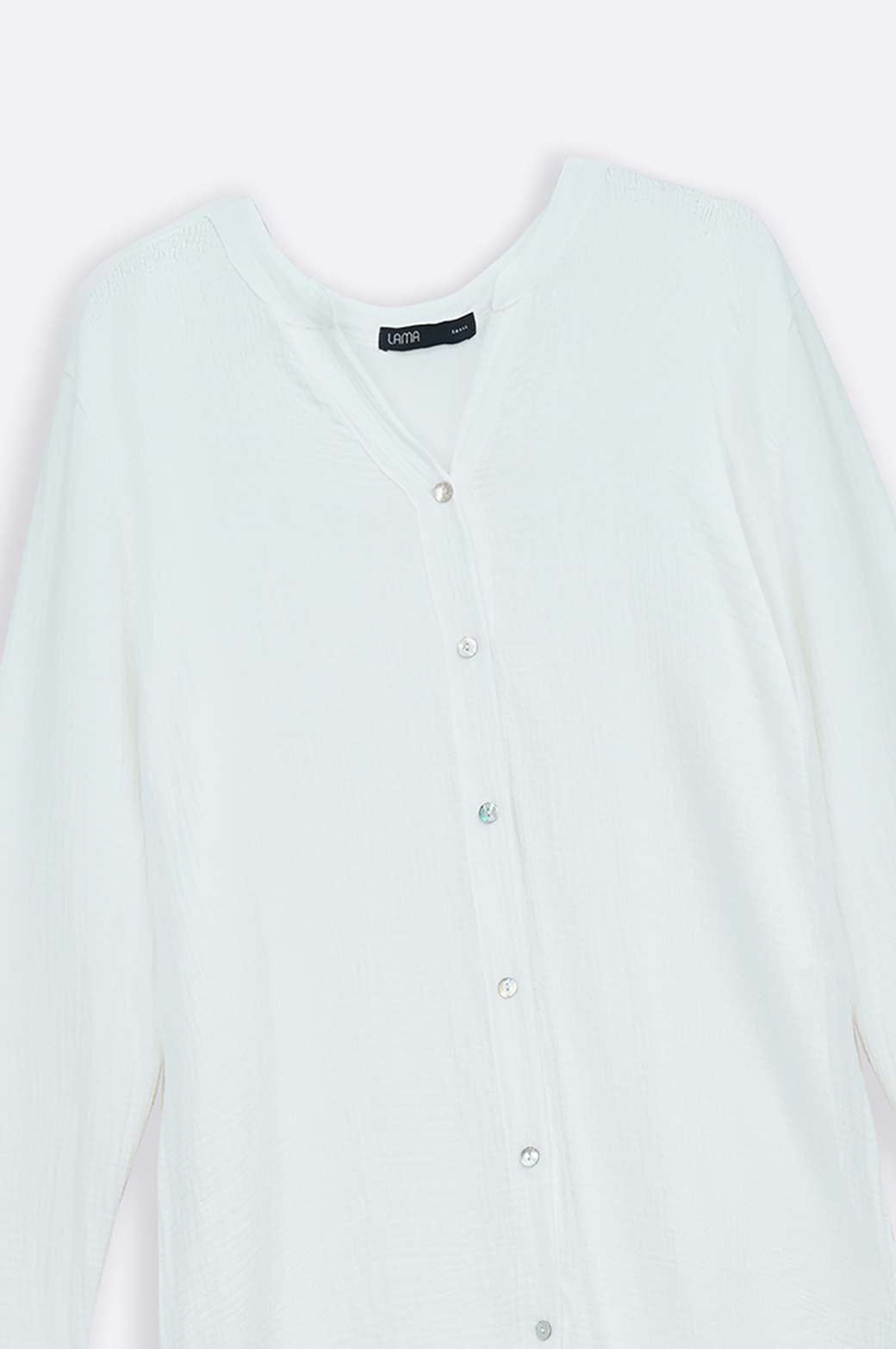 WHITE LONG MUSLIN TUNIC