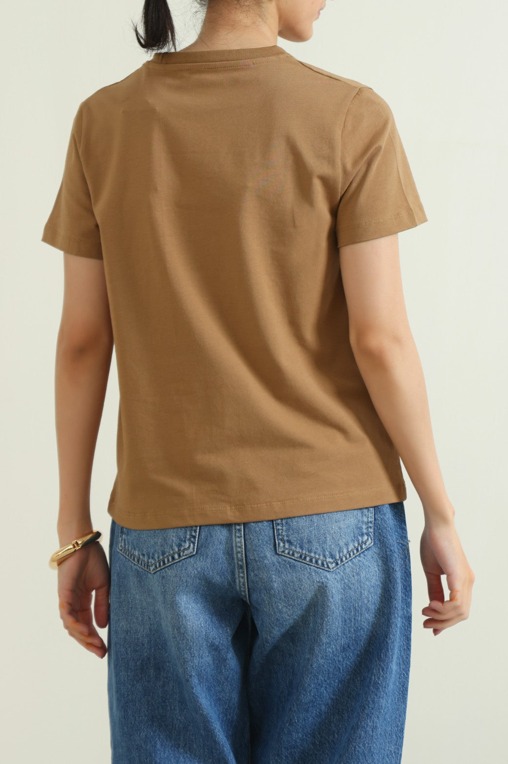 BROWN ROUND NECK T-SHIRT