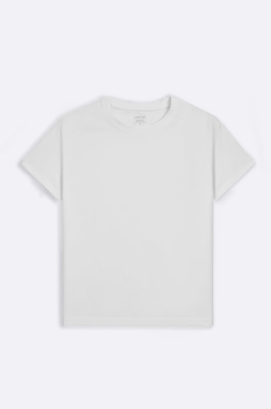 WHITE ROUND NECK T-SHIRT