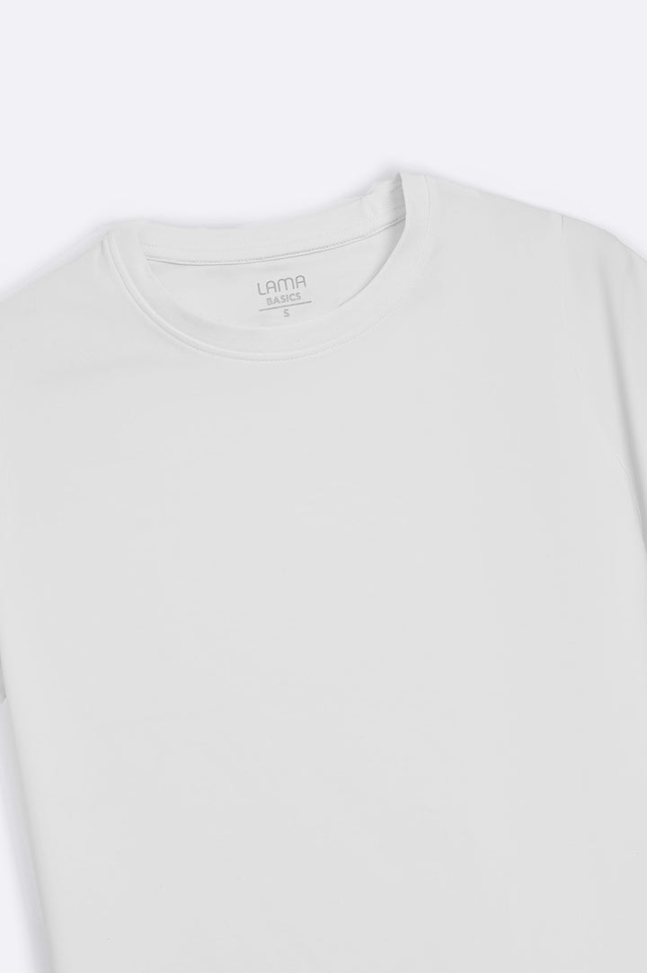 WHITE ROUND NECK T-SHIRT