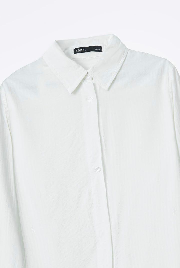 WHITE TWO WAY STRIPED SHIRT