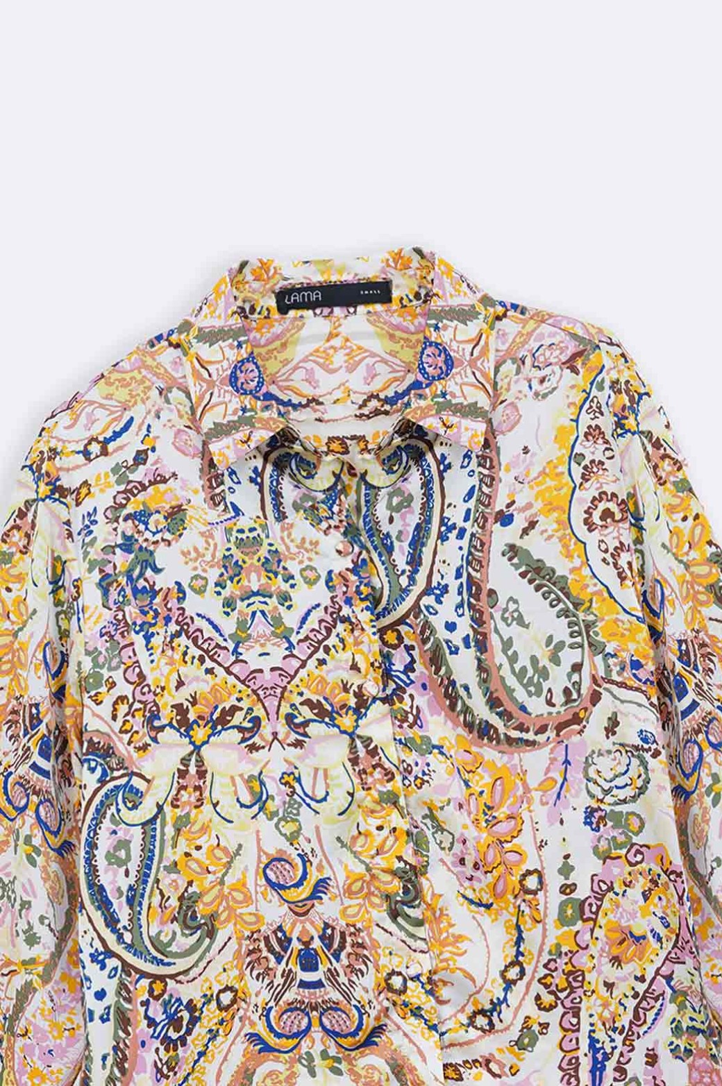CREAM RETRO SILK BUTTON DOWN