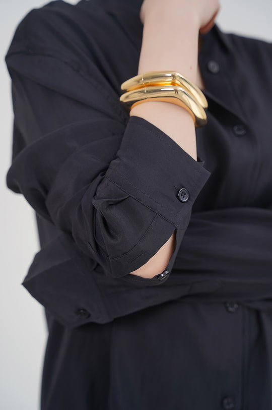 BLACK STONE WASH BUTTON DOWN