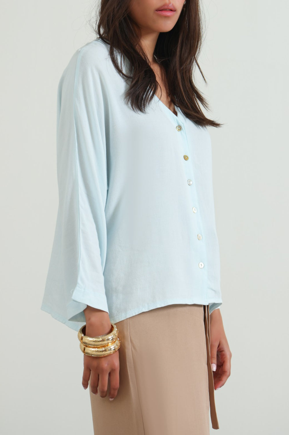 BLUE FLOWY DAY BLOUSE