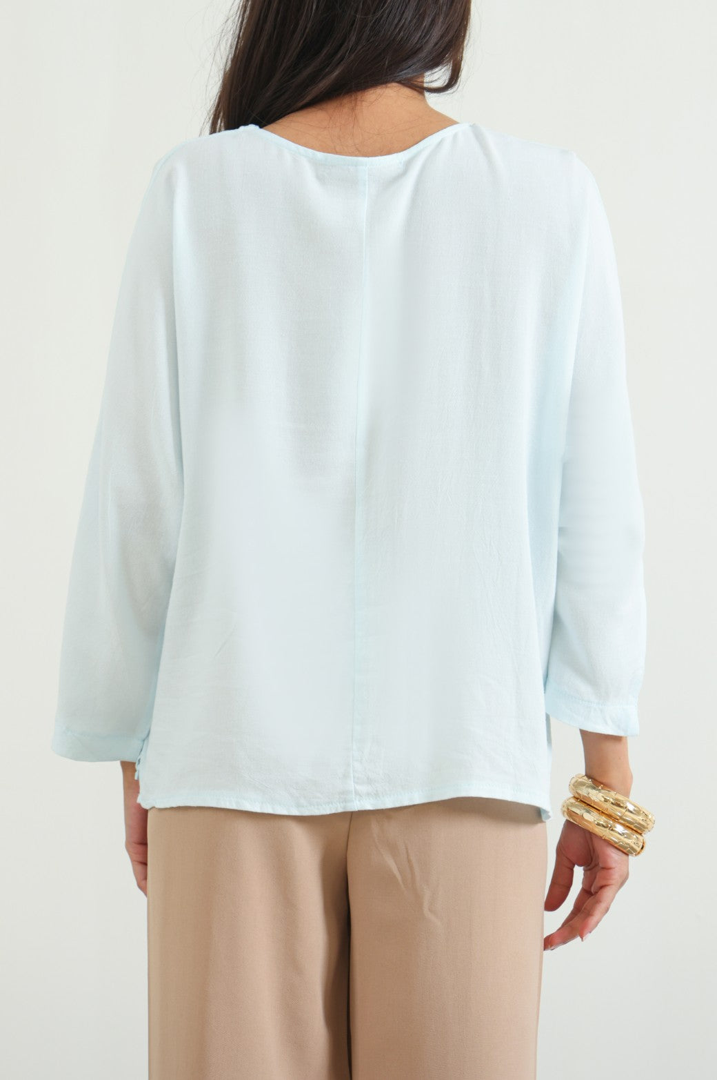 BLUE FLOWY DAY BLOUSE