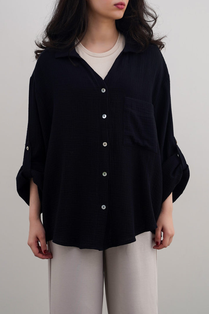 BASIC MUSLIN BUTTON DOWN