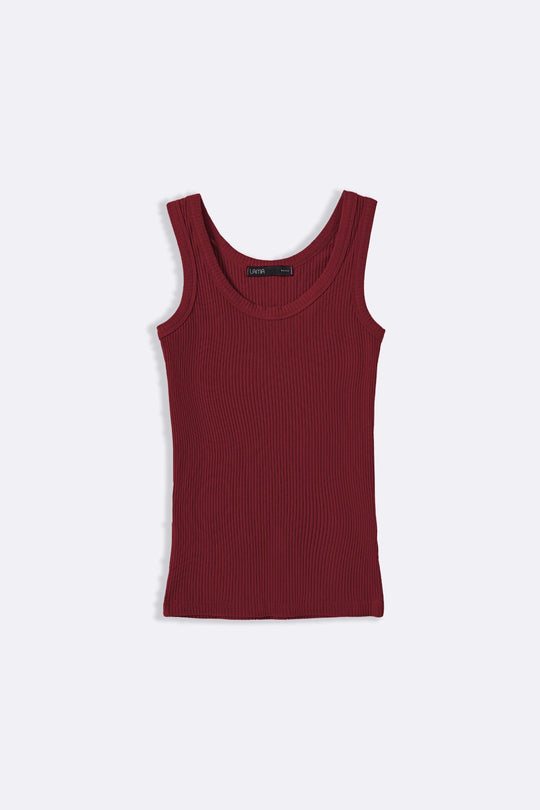 BURGUNDY BASIC TANK TOP