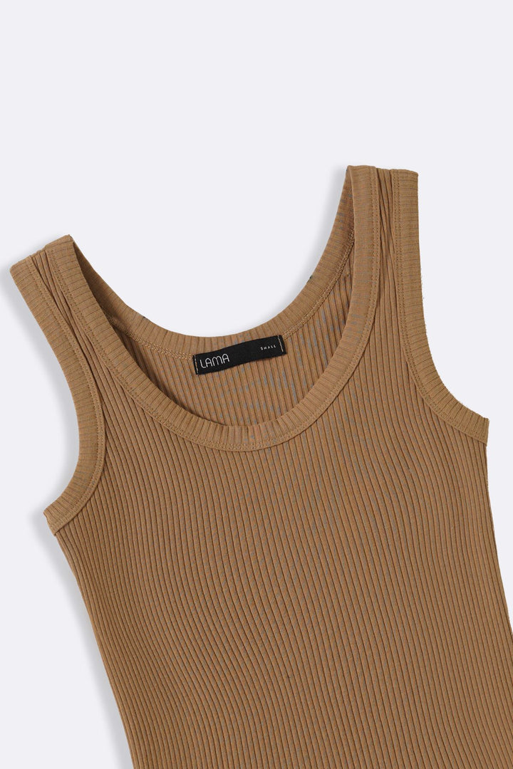 TAUPE BASIC TANK TOP