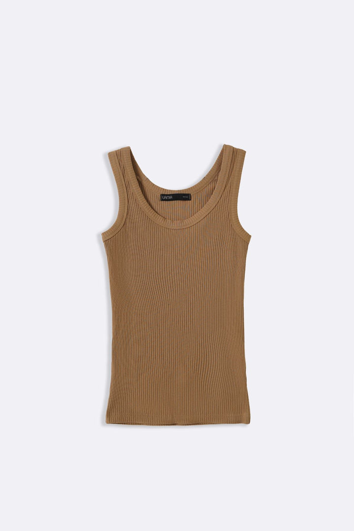 TAUPE BASIC TANK TOP