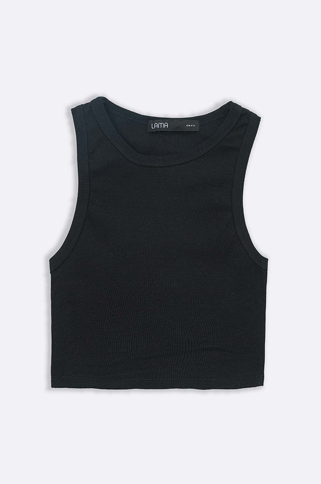 BLACK CROPPED TANK VEST