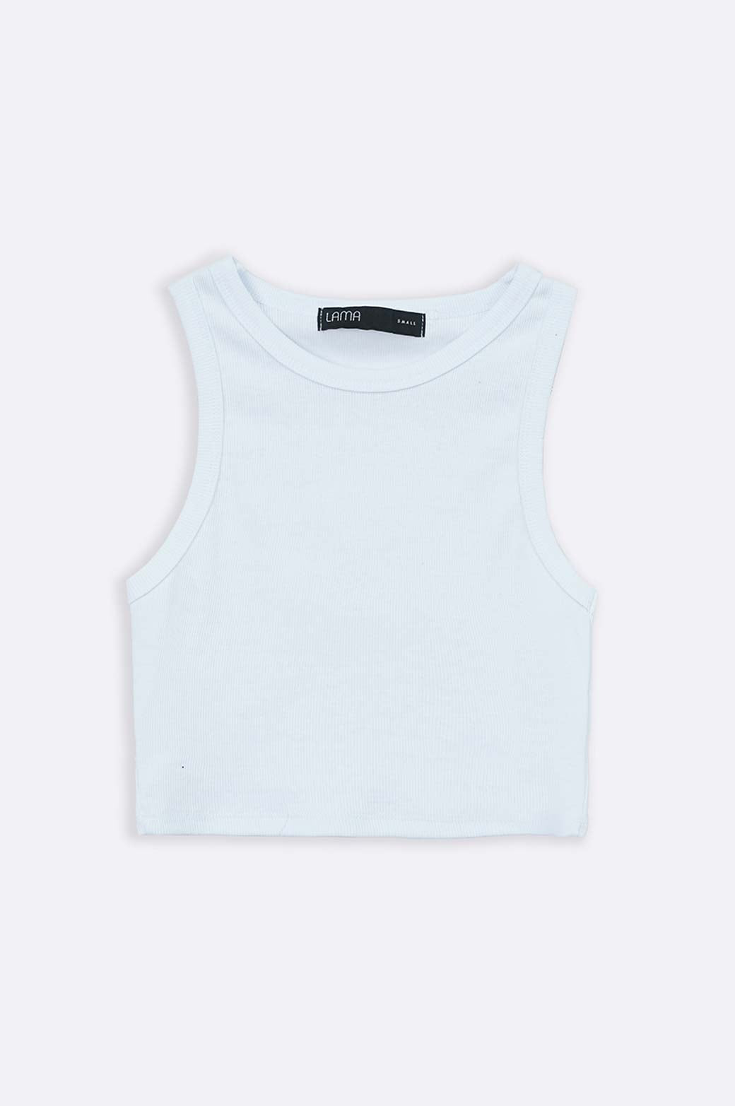 WHITE CROPPED TANK VEST