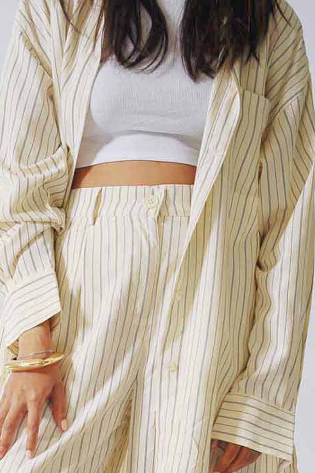 WHITE CROPPED TANK VEST