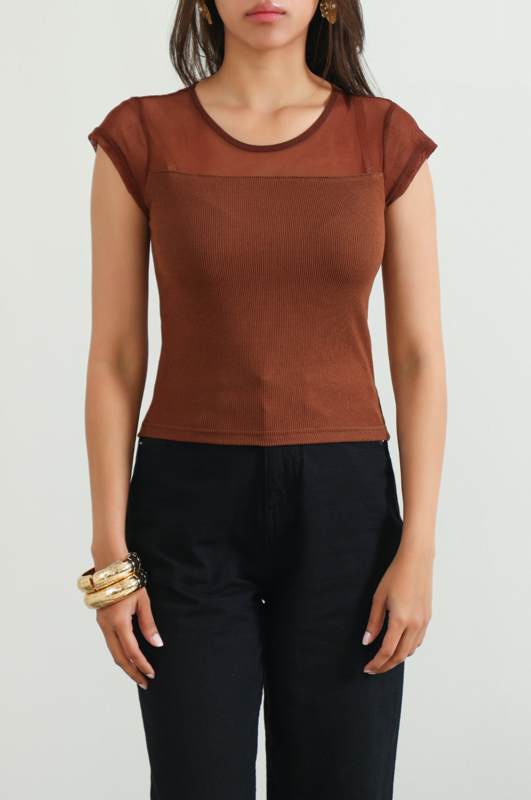 COFFEE SEMI-SHEER TEE