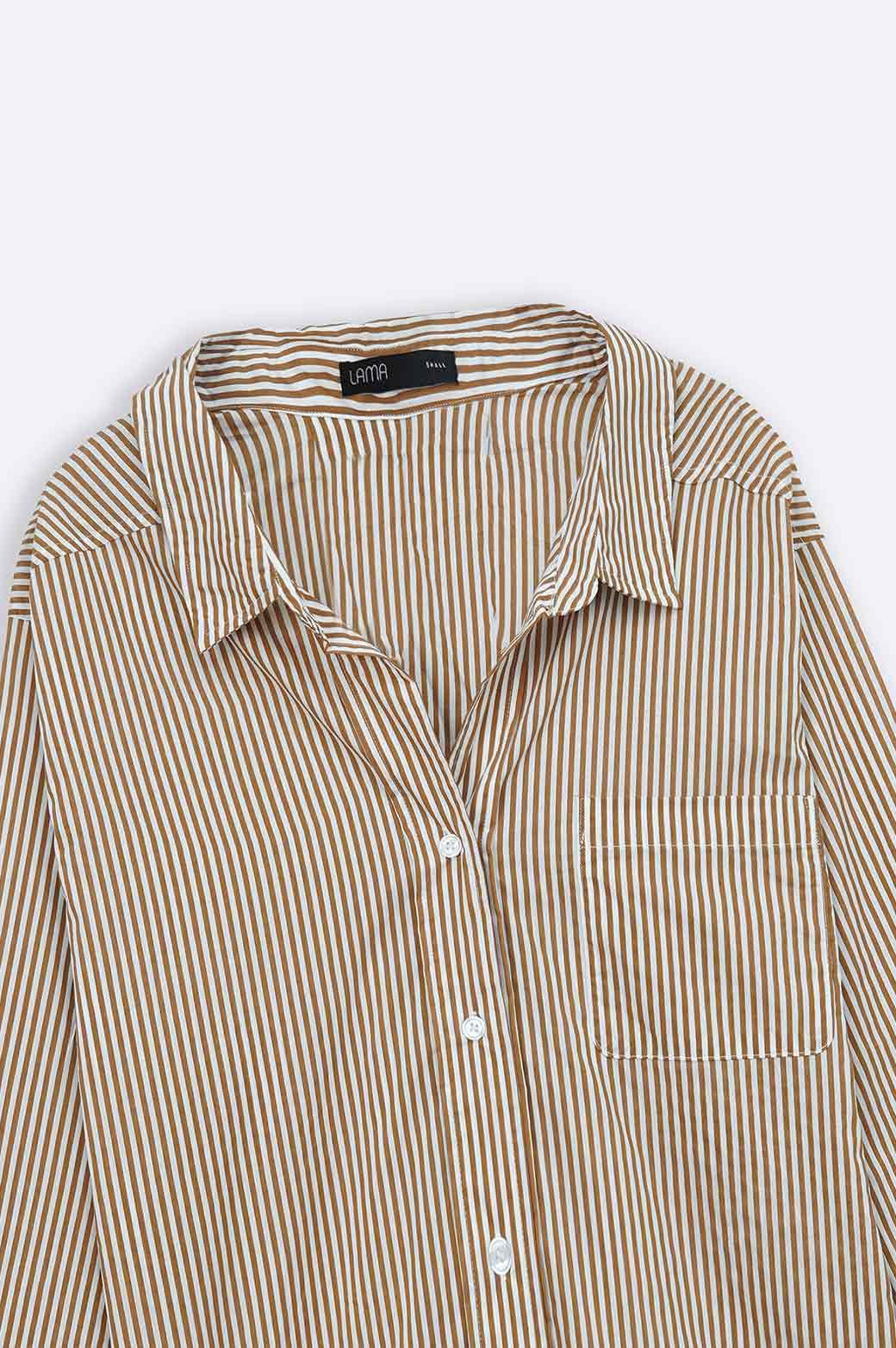 CAMEL SLOUCHY BUTTON DOWN