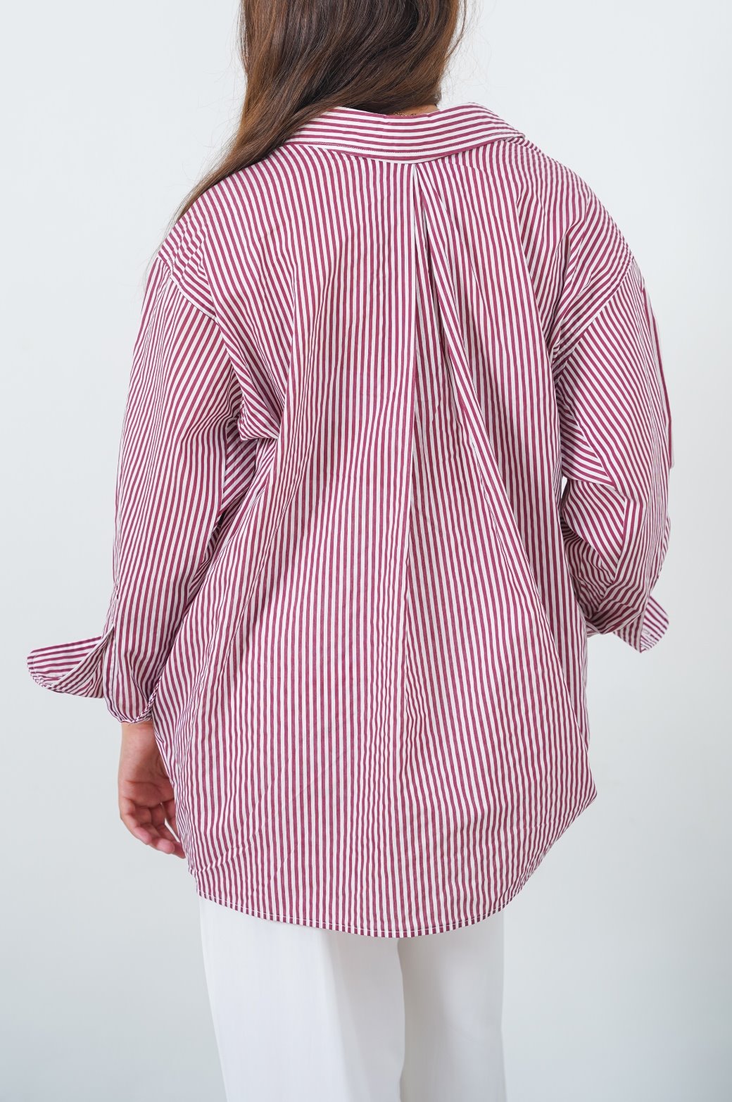 MAROON SLOUCHY BUTTON DOWN