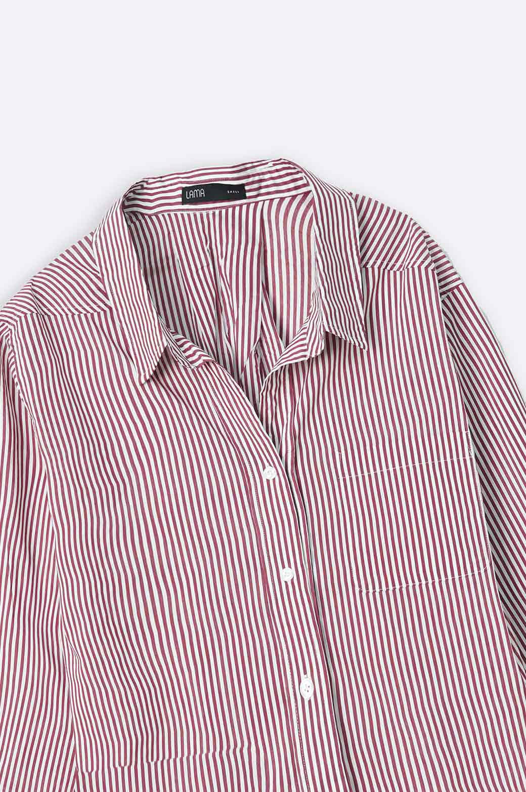 MAROON SLOUCHY BUTTON DOWN