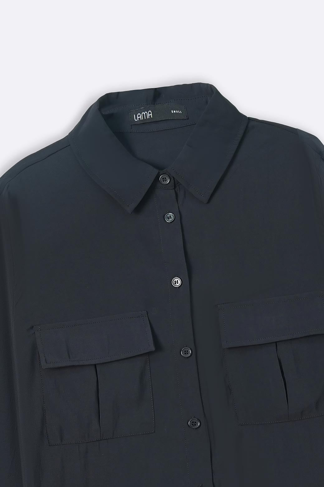 BLACK PATCH POCKET SHIRT