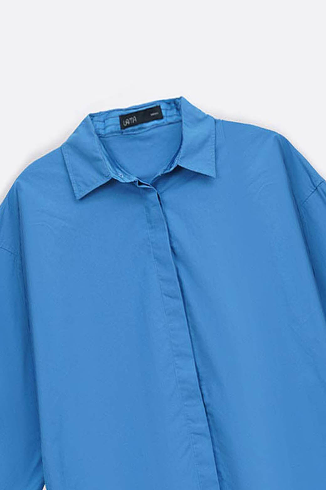 BLUE CONTRAST COLLAR BUTTON DOWN