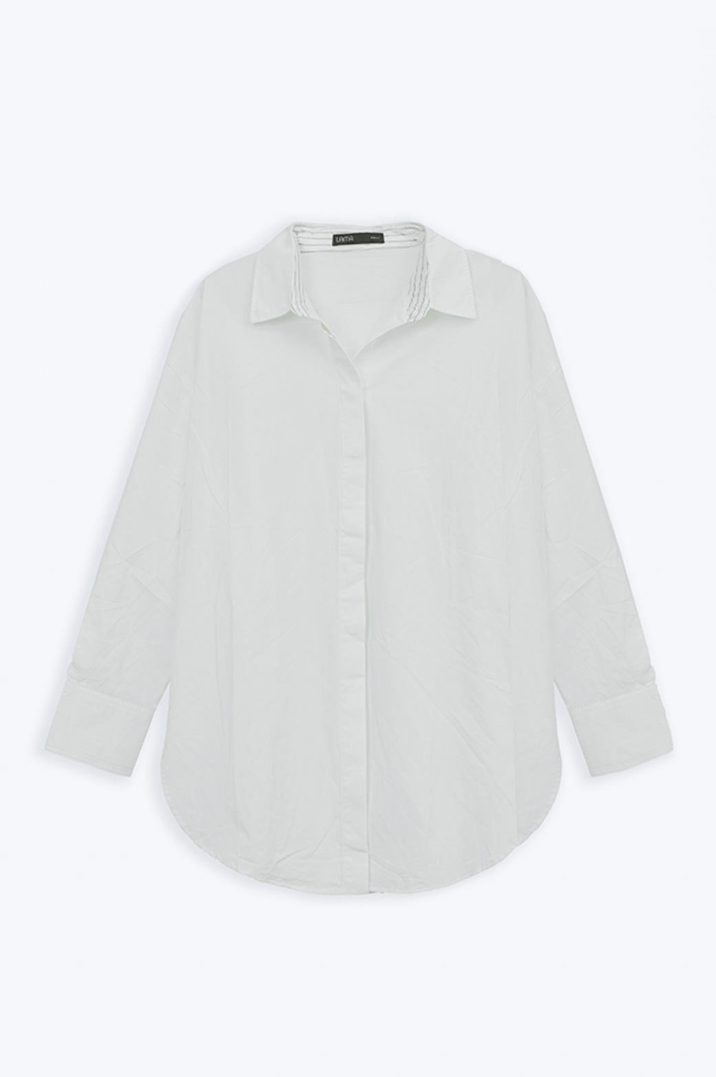 WHITE CONTRAST COLLAR BUTTON DOWN