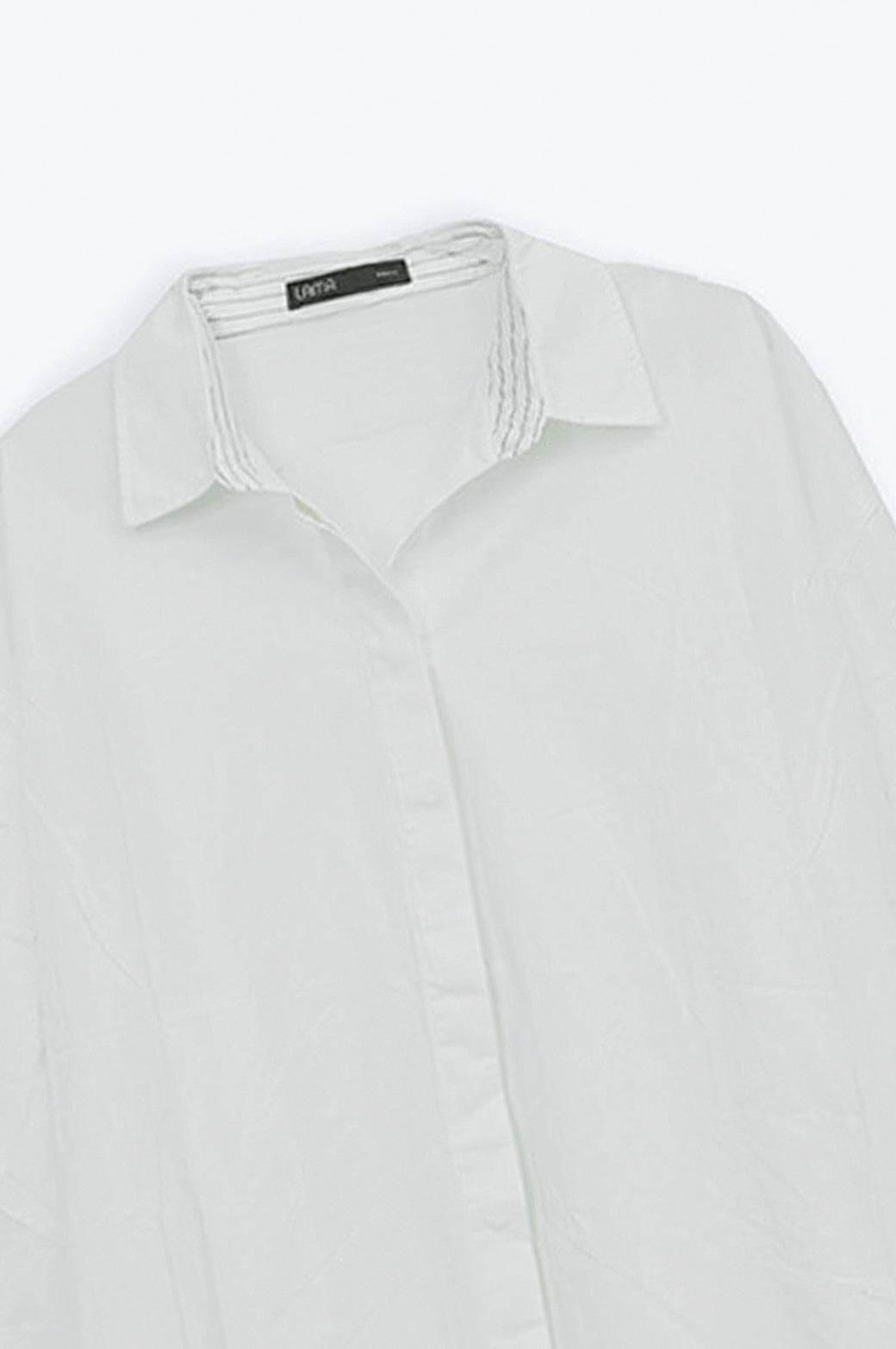 WHITE CONTRAST COLLAR BUTTON DOWN