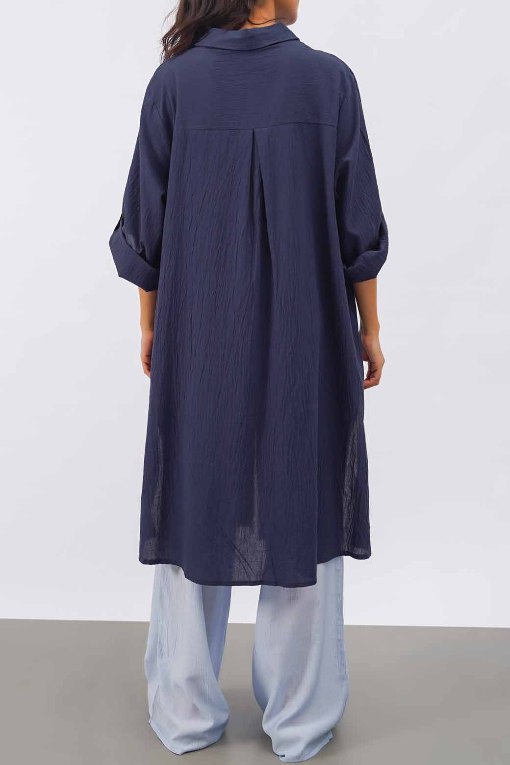 NAVY ORGANIC COTTON TUNIC