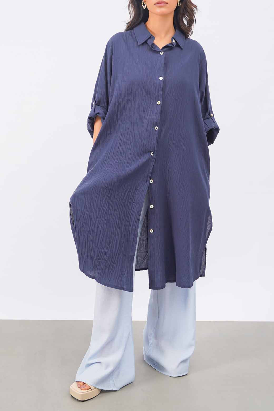 NAVY ORGANIC COTTON TUNIC
