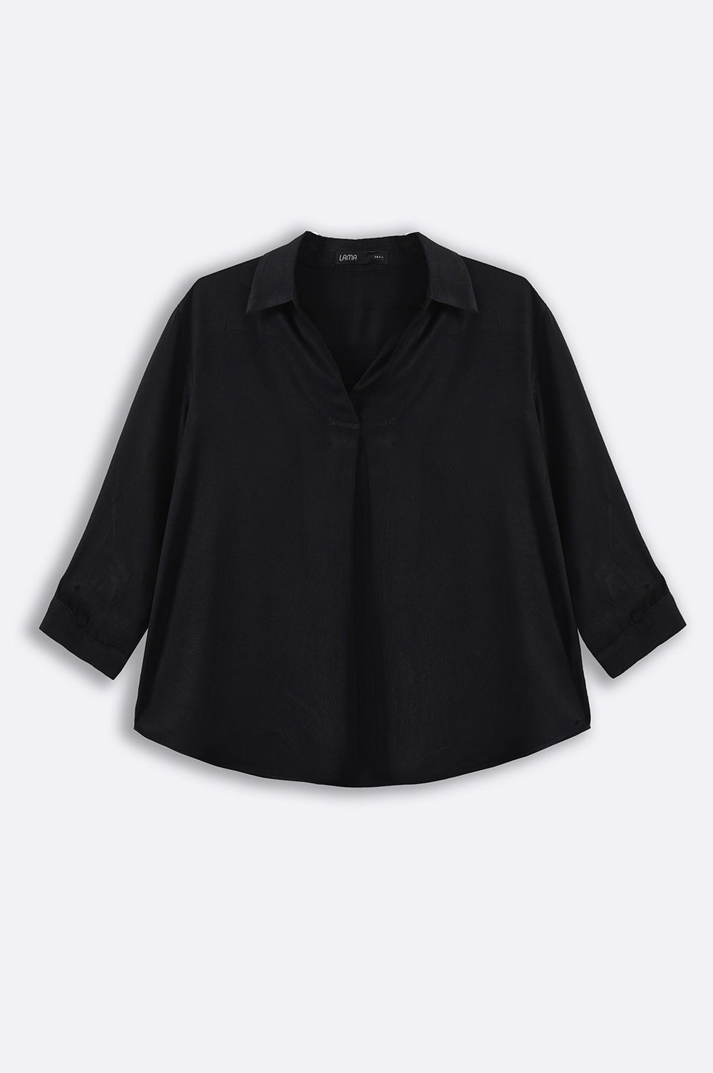 BLACK EVERYDAY PLEATED BLOUSE