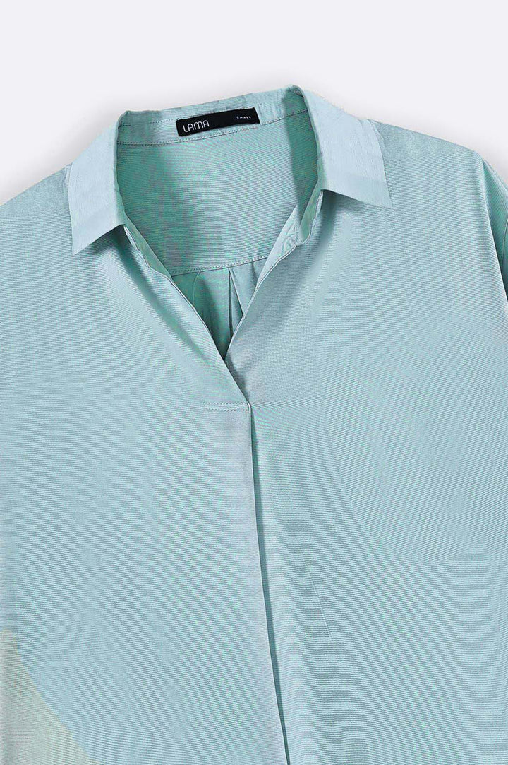 GREEN EVERYDAY PLEATED BLOUSE