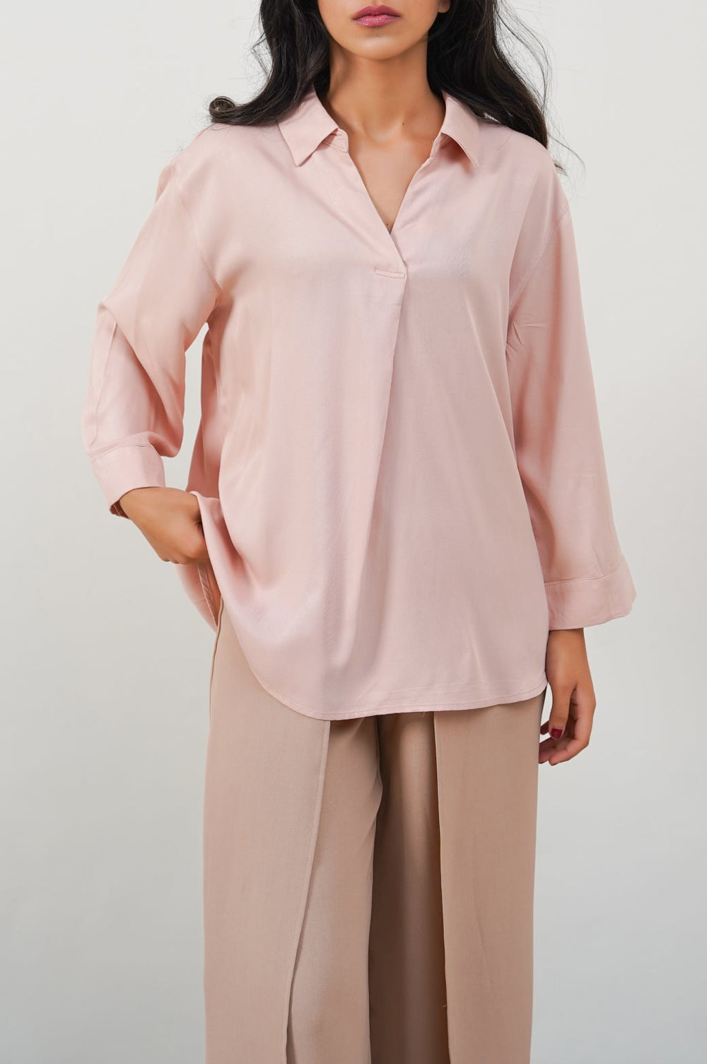 PINK EVERYDAY PLEATED BLOUSE