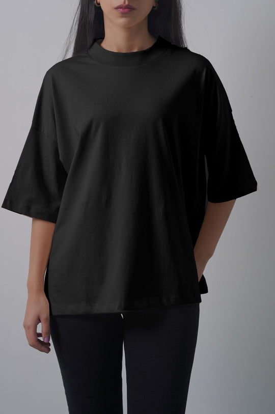 BLACK SILICON HIGH CREW TEE
