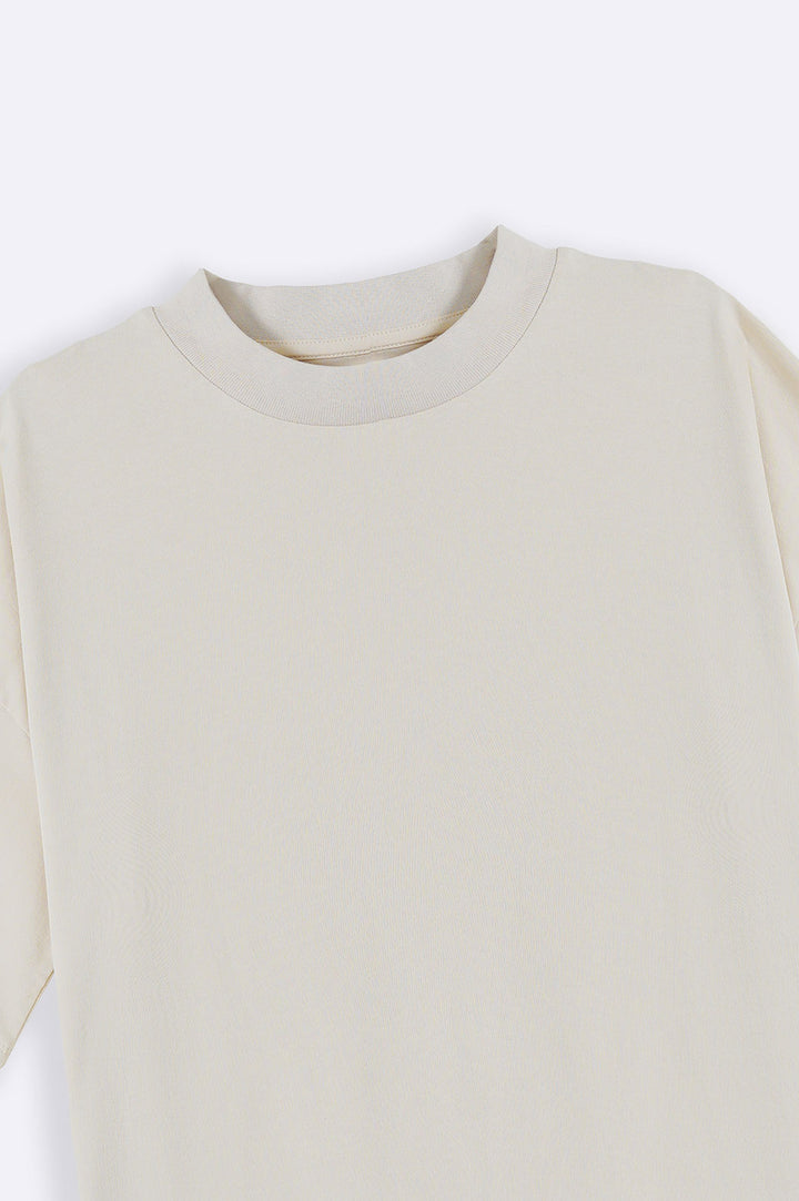 IVORY SILICON HIGH CREW TEE