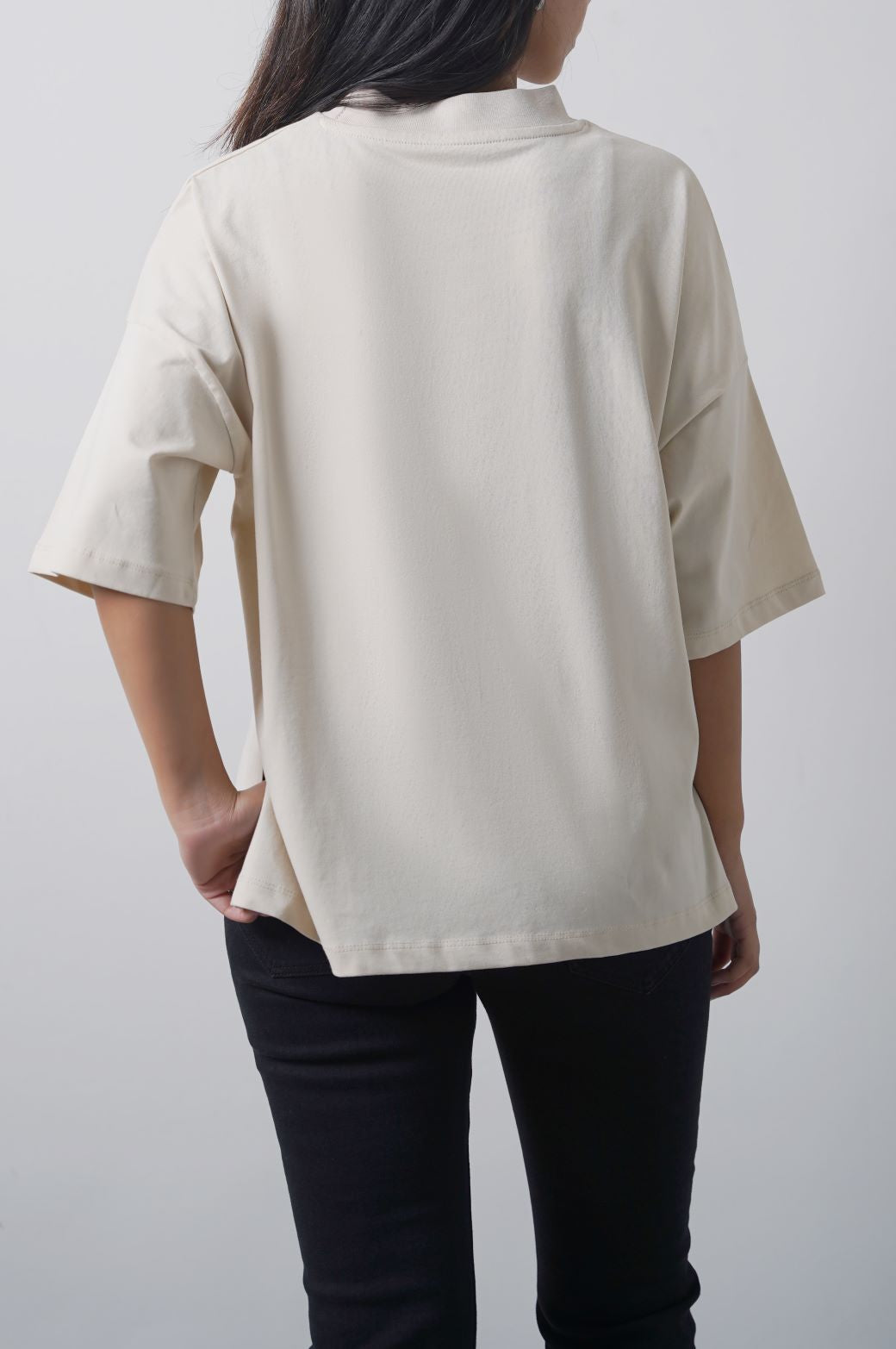 IVORY SILICON HIGH CREW TEE