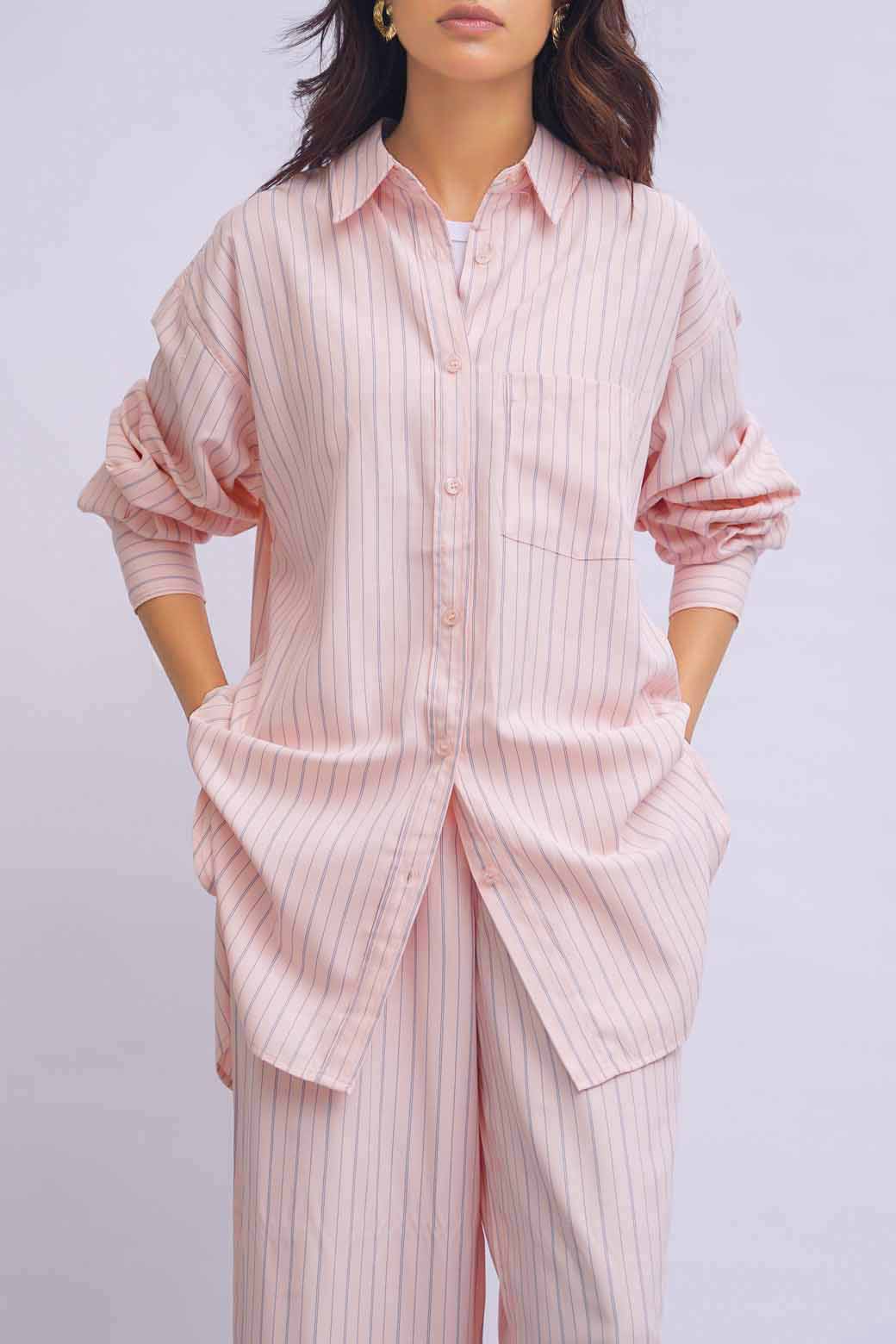 PINK JACKIE OVERSIZED SHIRT