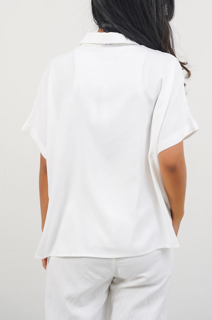 WHITE MUSLIN SAFARI SHIRT