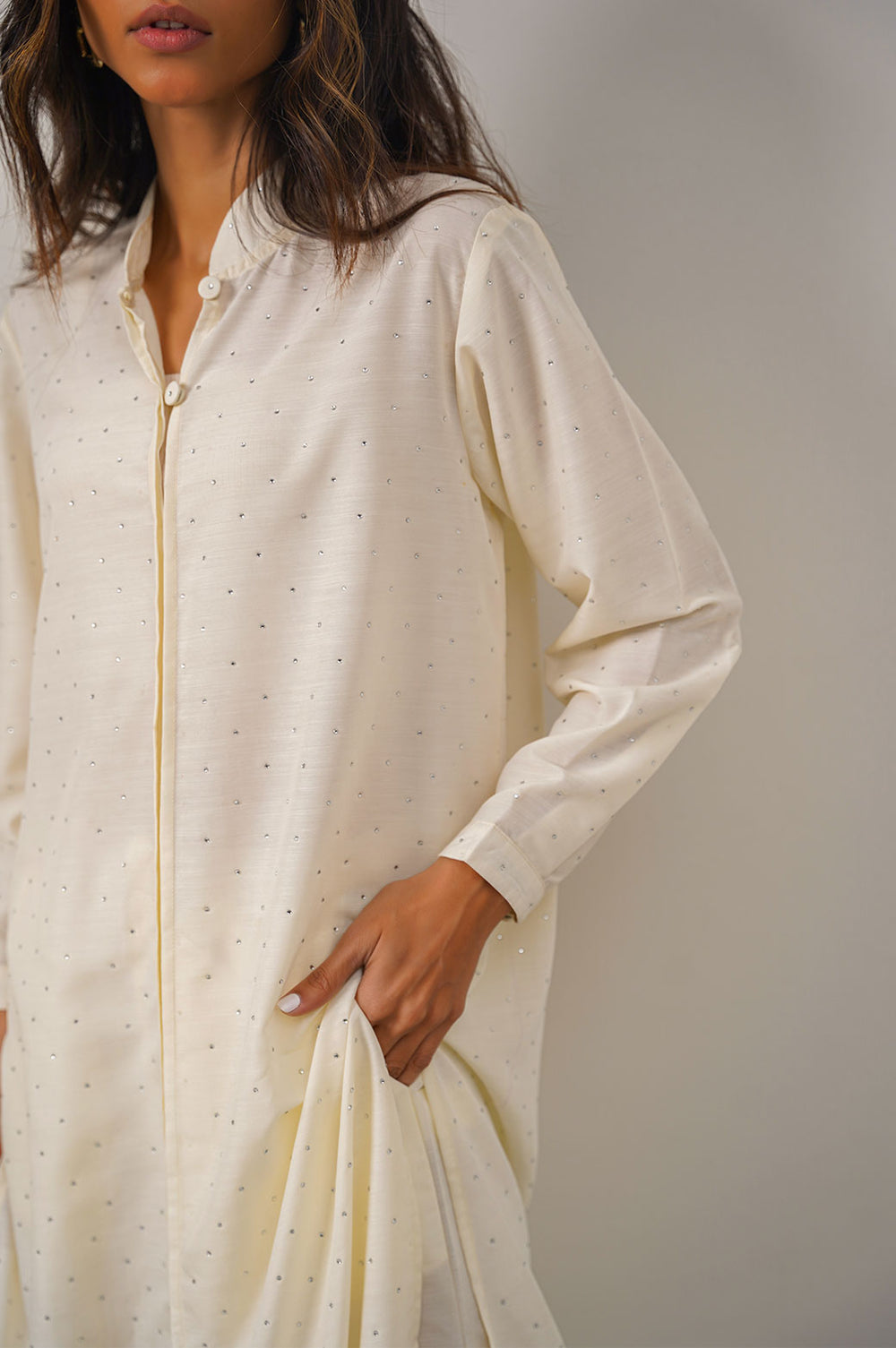 WHITE PARTY LONG TUNIC