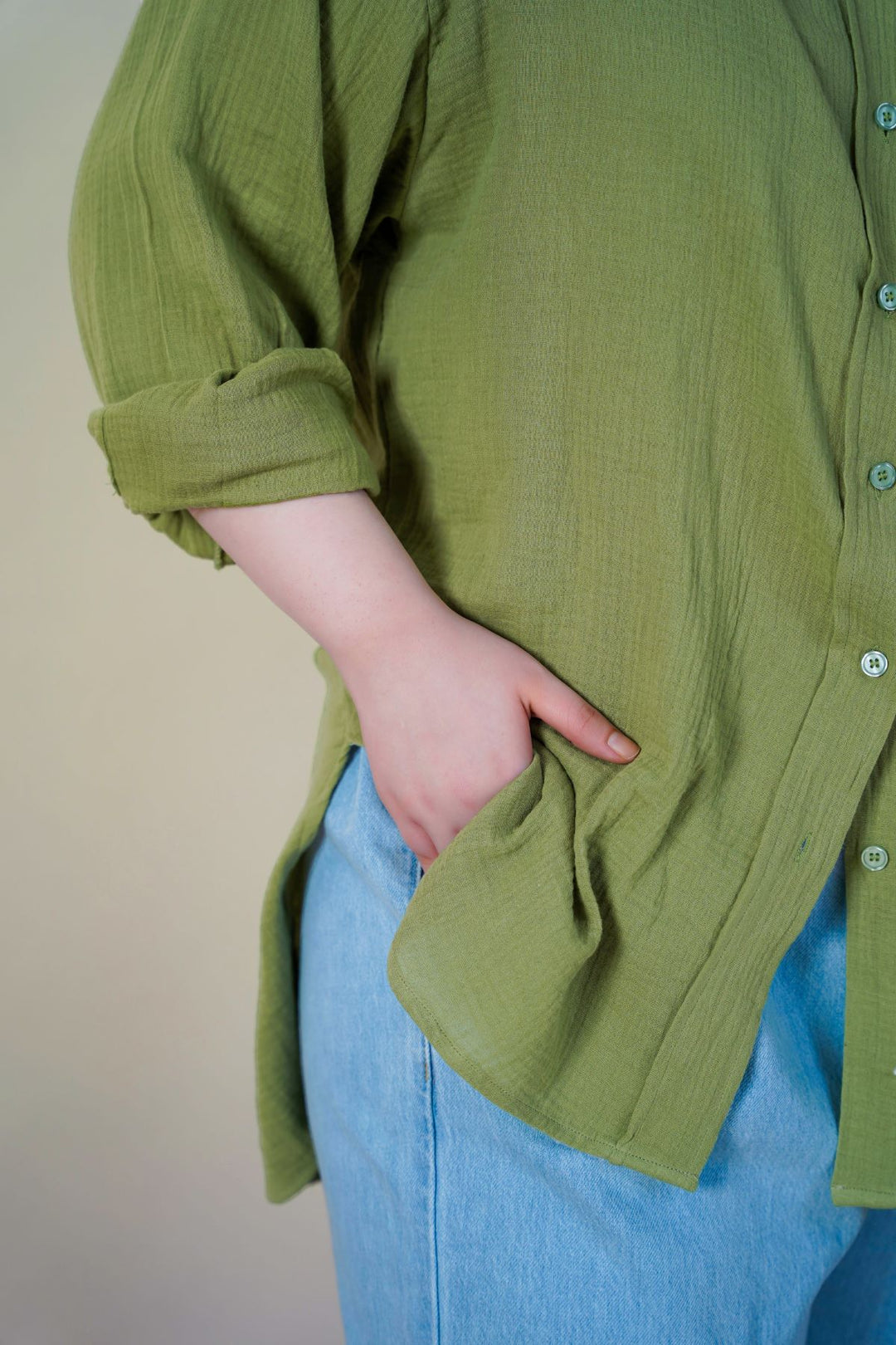 CURVE MUSLIN SHIRT