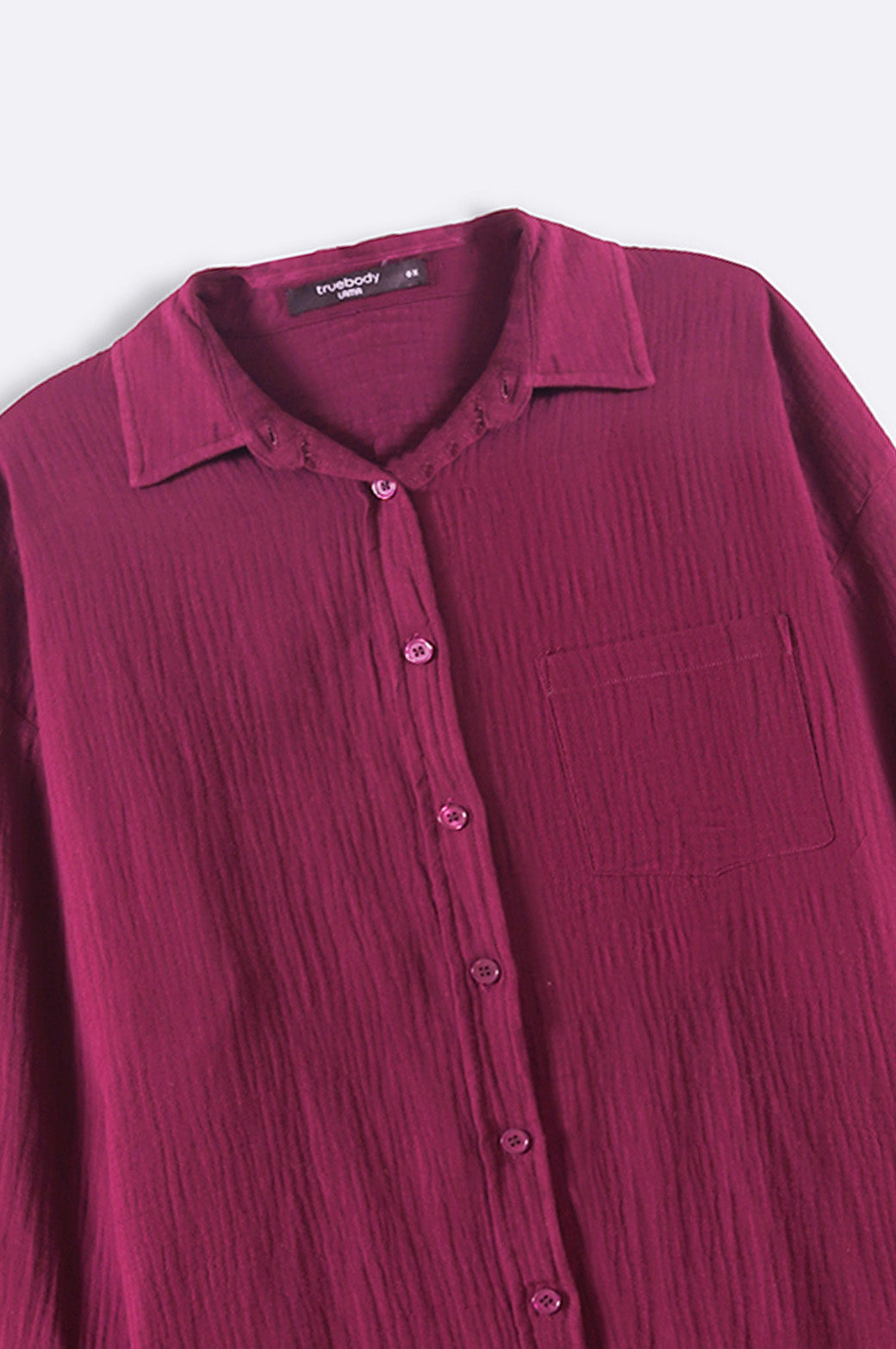 PLUM CURVE MUSLIN SHIRT