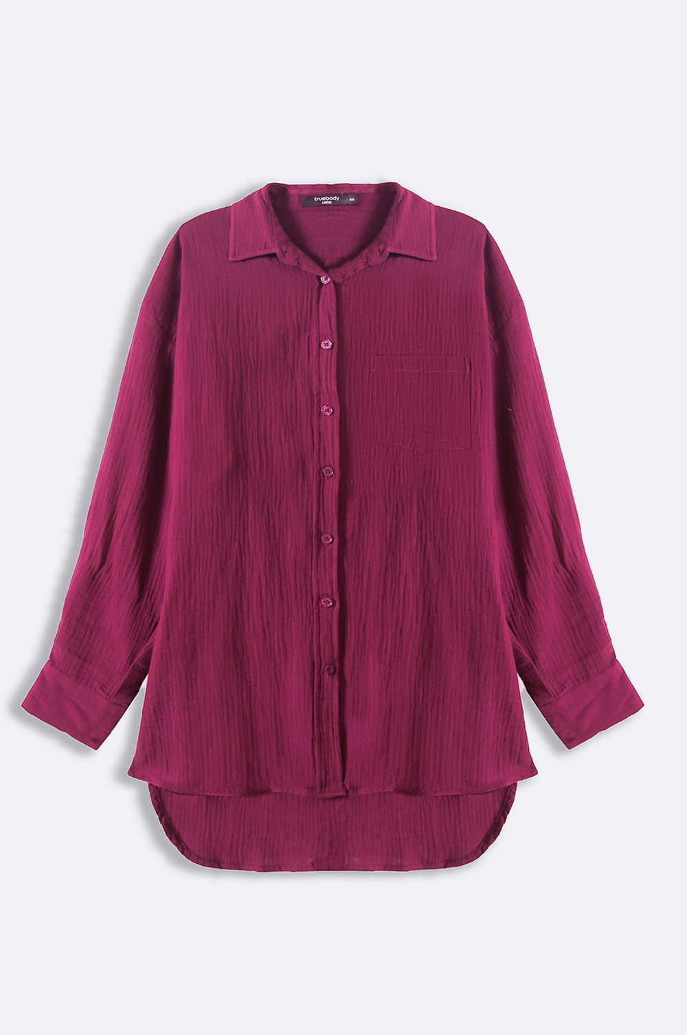 PLUM CURVE MUSLIN SHIRT