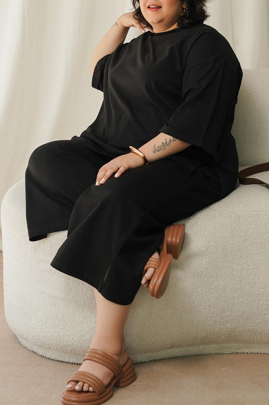 BLACK CURVE DROP T-SHIRT
