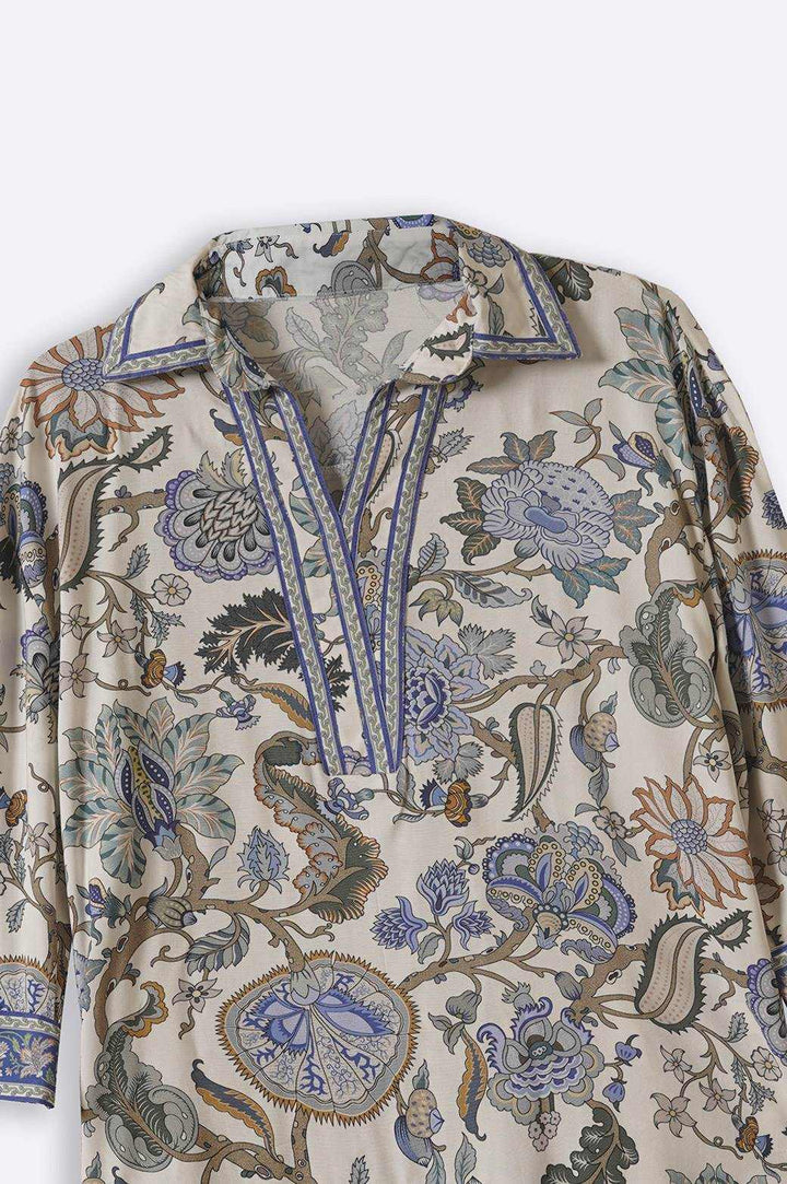 IVORY DAYFLOWERS PRINTED SHIRT