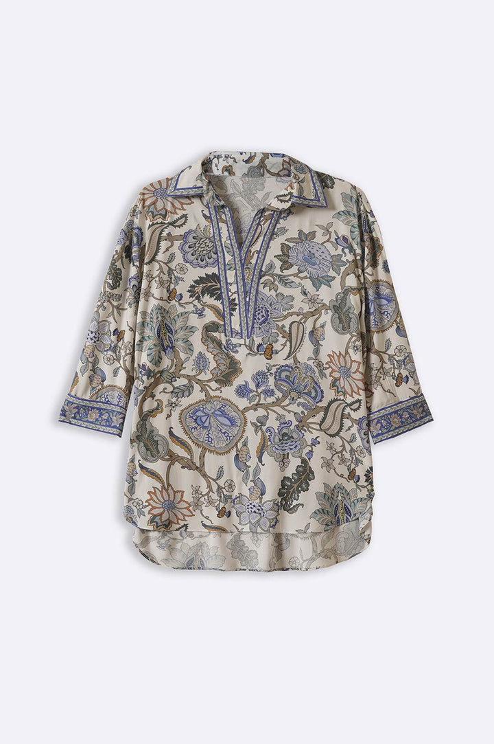 IVORY DAYFLOWERS PRINTED SHIRT