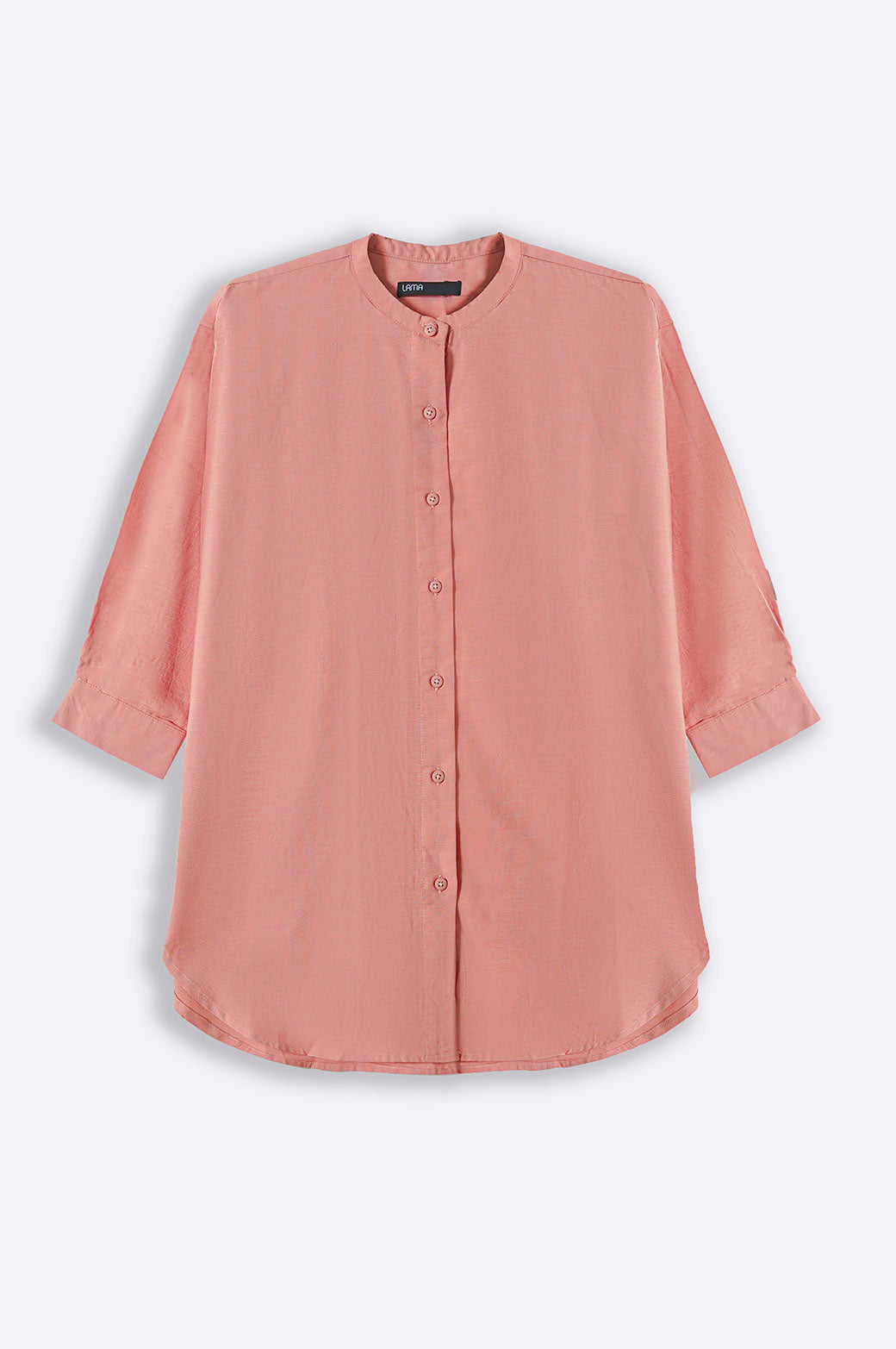 ITALIAN CLAY BAND COLLAR SHIRT