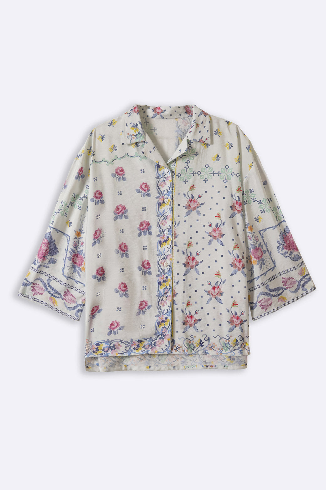 OFF WHITE DAHLIA SILKY SHIRT