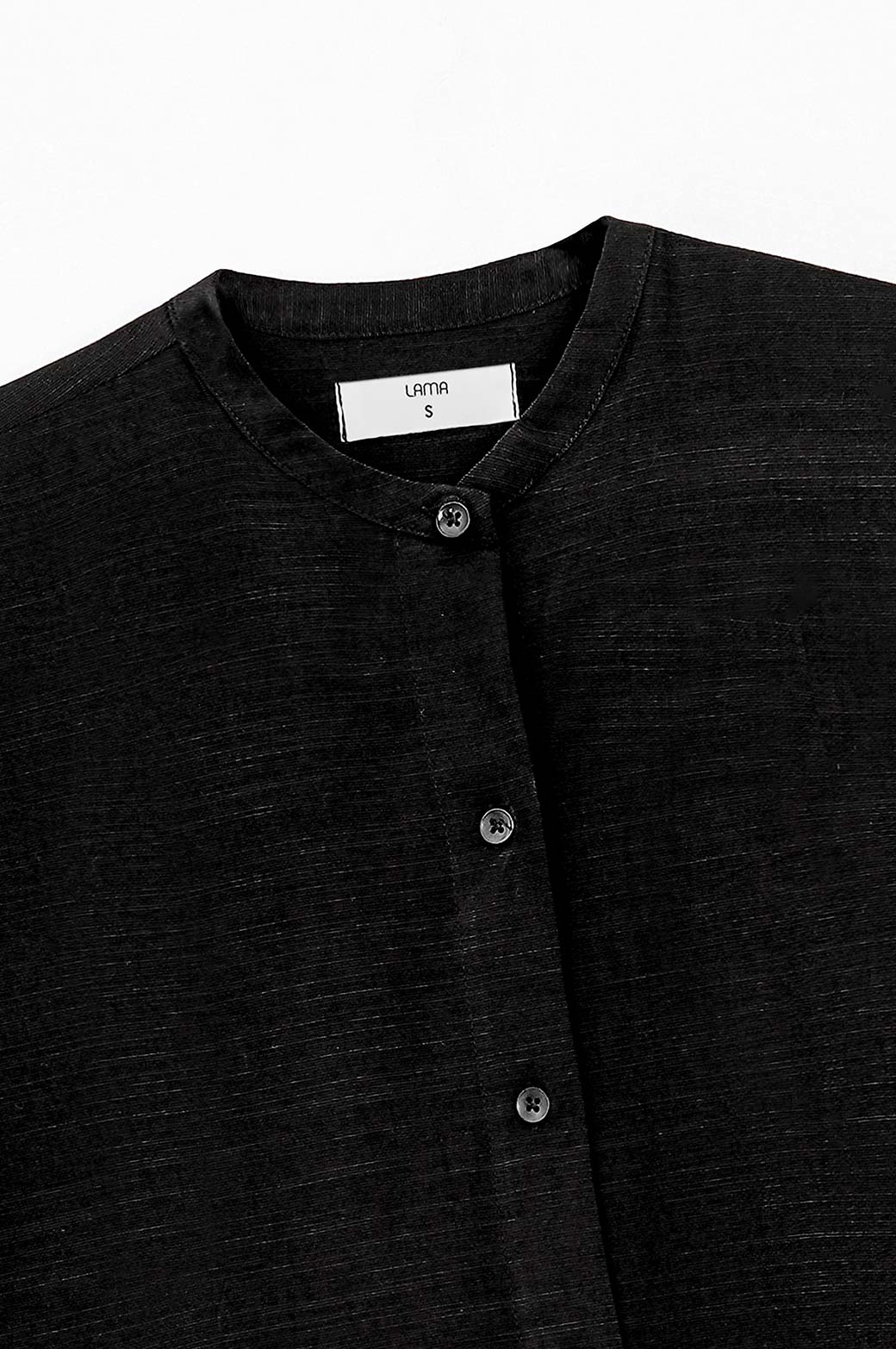 BLACK BAND COLLAR SHIRT